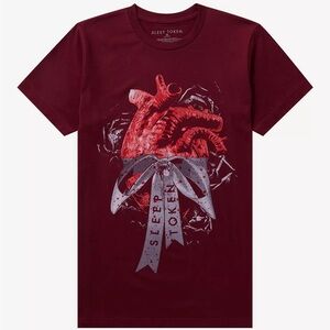 Sleep Token Heart & Bow Boyfriend Fit T-Shirt‎ Hot Topic